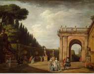 Vernet Claude Joseph View of the Villa Ludovisi Park in Rome  - Hermitage